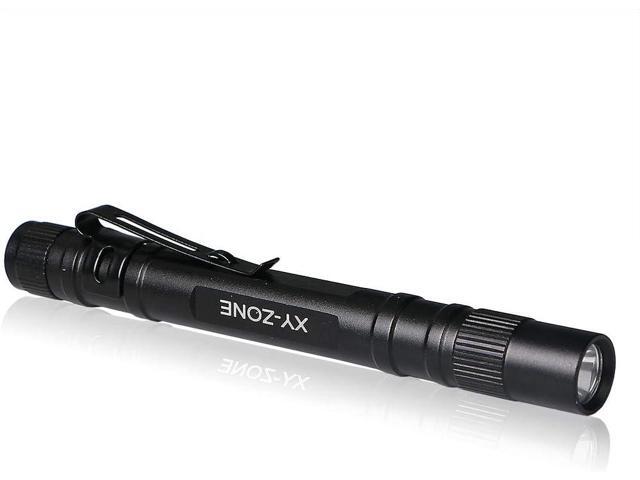 5PCS Led Pen Flashlight 1000 Lumens Lamp Clip Mini Black 507 Pocket Penlight Flashlight Torch Powered by 2 AAA Battery(Battery Not Included)