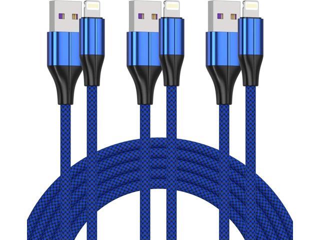 FEEL2NICE iPhone Charger Cable [MFi Certified] (3 Pack 6 Foot) Nylon Braided Lightning Cable, iPhone Charging Cord USB Cable Compatible with iPhone...