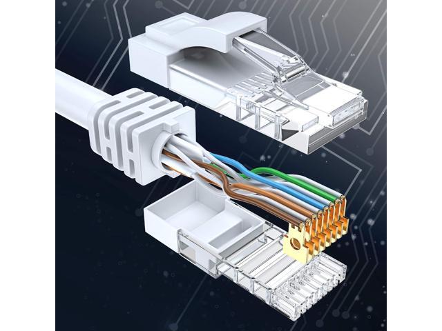 Maximm Cat 6 Ethernet Cable 40 Ft, 100% Pure Copper, Cat6 Cable LAN Cable, Internet Cable, Patch Cable and Network Cable - UTP (White) 40 Feet