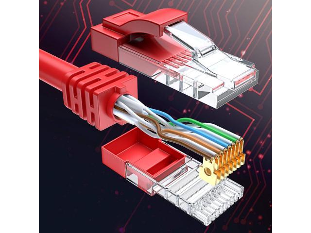 Maximm Cat 6 Ethernet Cable 200 ft - Internet Cable, Cat6 Cable, LAN Cable, Ethernet Cord, Network Cable, Cat 6 Cable, Cat6 Ethernet Cable - Red...