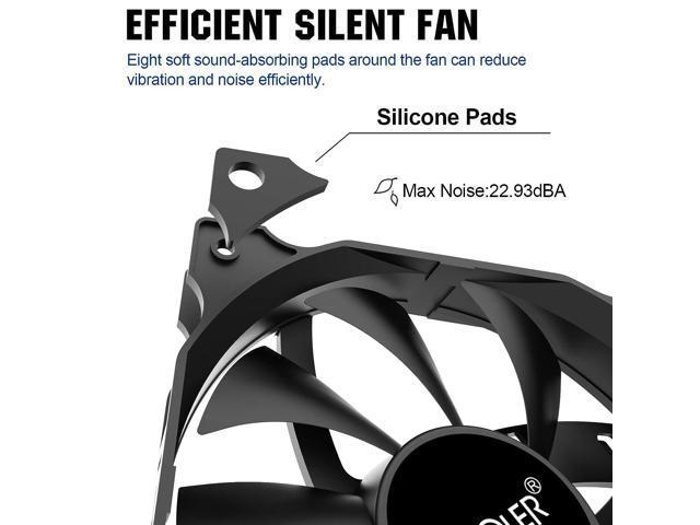 PCCOOLER 120mm Case Fan 3 Pack Dark Night Series, 3M120FAN-HY High Performance Cooling PC Fan - Efficient Hydraulic Bearing - Low Vibration and...