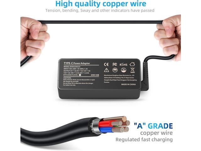 45W USB C Charger for Lenovo Chromebook C330 S330 300e, Acer Chromebook Spin 11 13 15 CP311 CP315 CP713 CP311-1H CP311-2H CP311-1H-C1FS 1H-C5PN...