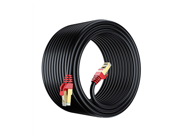 Maximm CAT 7 Ethernet Cable, Outdoor & Indoor (200 Feet) Heavy Duty Waterproof, Direct Burial, In-Ground, UV Jacket, POE, Network, Internet,...