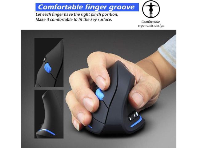 ZLOT Vertical Wireless Mouse,2.4G USB Optical Ergonomic Mice with 3 Adjustable DPI 1000/1600/2400 and 6 Buttons for Laptop, PC, Computer, Desktop,...