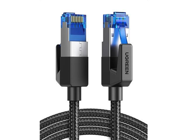 Cat 8 Ethernet Cable High Speed Braided 40Gbps 2000Mhz Network Cord Cat8 Rj45 Shielded Indoor Outdoor Heavy Duty Lan Cables Compatible For Gaming...