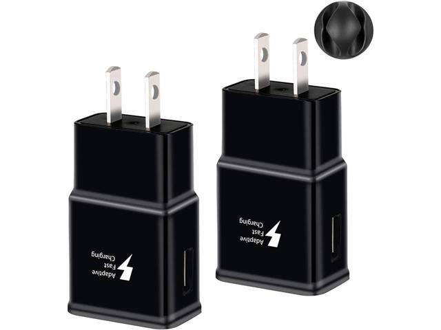 2 Pack Fast Charging Block, USB Adaptive Fast Charger Box Android Cell Phone Tablet Adapter for Samsung Galaxy S20 S10 S9 S8 S7 A56 A55 A54 A40 A36...