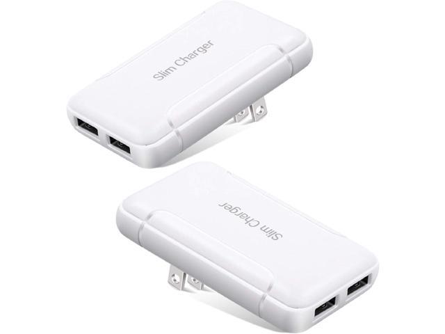 Excgood Flat USB Wall Charger - Slim USB Plug for Wall Outlet, Compatible with iPhone 16 15 14 Pro Max/13/12/11/Xr/Xs/X, Galaxy...