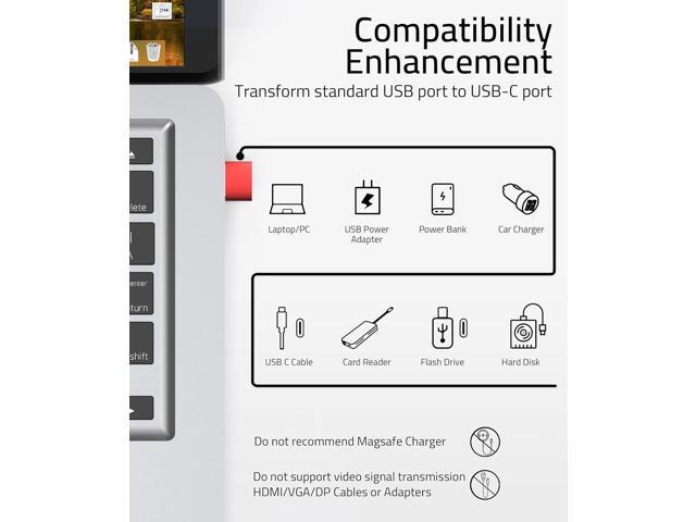 KEHIPI USB C Female to USB A Male Adapter 3 Pack, Type C Charger Cable Power Adapter Compatible with iPad Air 6, iPhone 15/14/13/12 Pro Max, Apple...