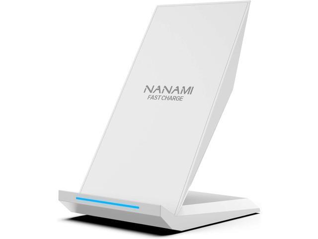 NANAMI Fast Wireless Charger - Qi Certified Charging Stand 7.5W Compatible iPhone 17/17 Pro/17 Pro Max/16/15/14/13/12, 10W for Samsung Galaxy...