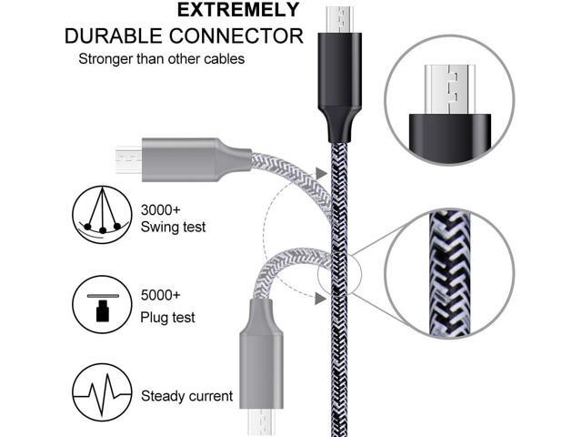 Android Charger, Android Phone Charger Micro USB Charger Cord Fast Charging Cable 6 ft Long with Wall Charger Block Plug for Samsung Galaxy S6 S7...