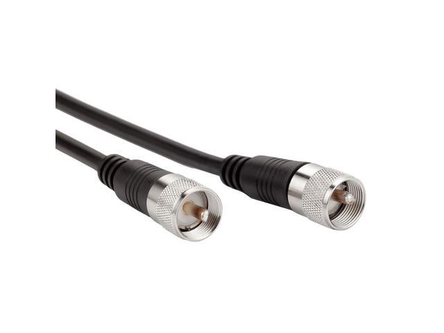 RG8x Coaxial Cable, CB Coax Cable, 50ft UHF PL259 Male to Male Low Loss CB Antenna Cables, 50 Ohm for HAM Radio, Antenna Analyzer