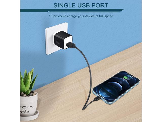 AILKIN USB Charger Wall Plug, 5Pack-1Port Fast Charging Outlet AC Power Adapter Block Cube Box Brick for Apple iPhone, Samsung Galaxy, Android or...