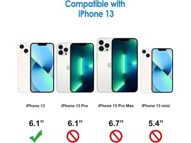Case for iPhone 13 6.1-Inch, Non-Yellowing Shockproof Phone Bumper Cover, Anti-Scratch Clear Back (Clear)