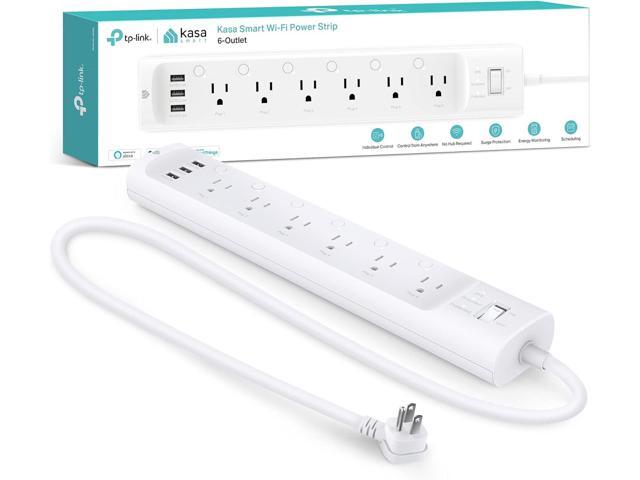 Kasa Smart Plug Power Strip HS300, Surge Protector with 6 Individually Controlled Smart Outlets and 3 USB Ports, Works with Alexa & Google Home, No...