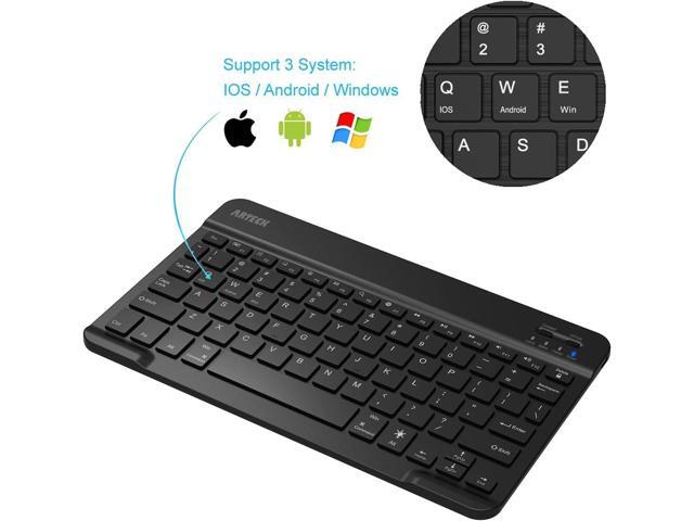 Arteck Universal Backlit 7-Colors Ultra Light Slim Portable Wireless Bluetooth 3.0 Keyboard for iOS iPad Pro, Air, Mini, Android, Windows Tablets...