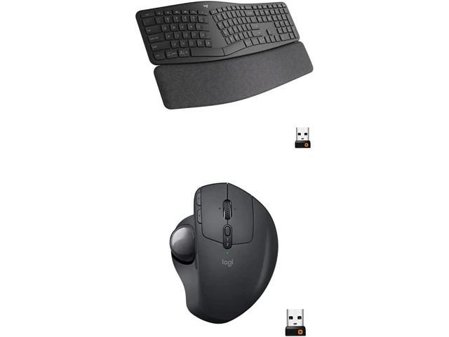 Logitech Ergo K860 Wireless Ergonomic Keyboard with Wrist Rest and MX Ergo Wireless Trackball Mou