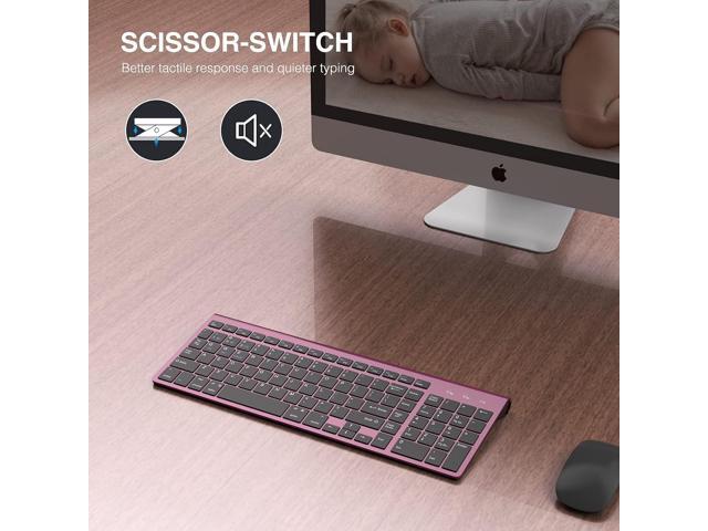 JOYACCESS Bluetooth Keyboard,J Multi-Device (2.4G+BT3.0+BT5.0) Wireless Bluetooth Keyboard Compatible with...