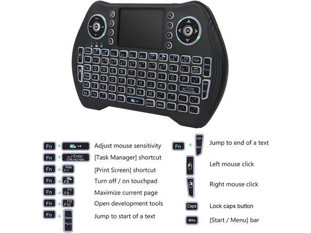 BL Mini Wireless Keyboard Remote Control with Touchpad Mouse Combo, Backlit 2.4GHz Mini Keyboard Wireless USB Dongle Rechargeable Li-ion Battery...