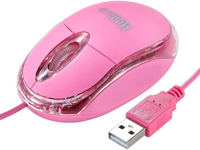 Kids Mouse 2 Pack [Pink Blue] for Laptop Mini USB Optical Wired Mice fit for Kids Girls Lady use Compatible with Computer Laptop PC Desktop Windows...