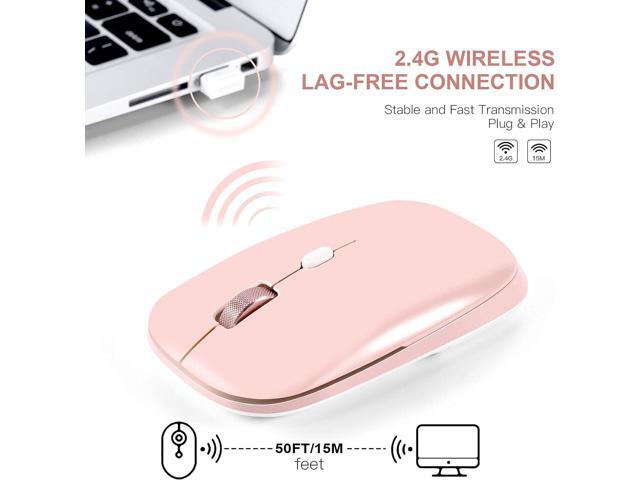 PINKCAT Wireless Flat Mouse, 2.4G Optical Mouse, Computer Mouse for Laptop, PC, Computer, Chromebook, Notebook, Especially Designed for Computer...