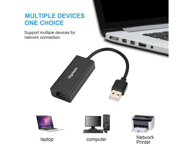 USB 2.0 to ethernet Adapter USB to RJ45 Supporting 10/100 Mbps Ethernet Network for Window/Mac OS, Surface Pro/Linux