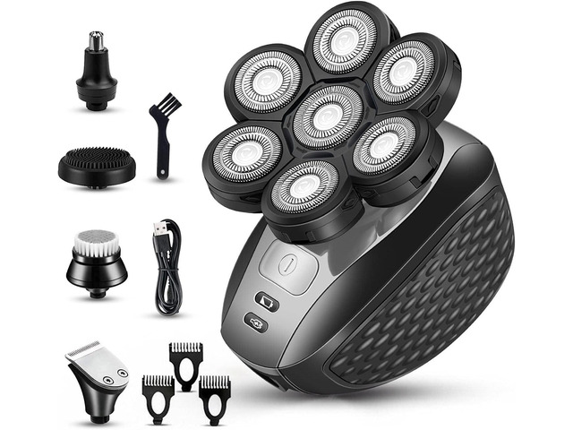 Roziaplus 7D Head Shavers for Bald Men 5 in 1 Waterproof Electric Razor for Men Bald Head Shaver Cordless Mens Electric Shavers Trimmer Wet Dry...
