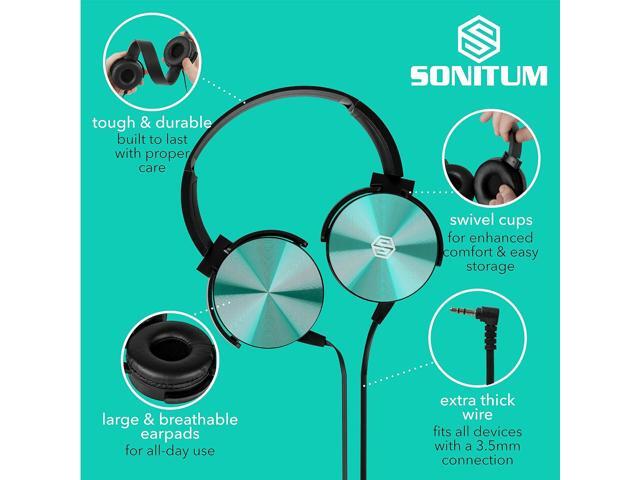 Classroom Headphones-Bulk 10-Pack, Student On Ear Color Varieties- Comfy Swivel Earphones for Library, School, Airplane, Kids-for Online Learning...