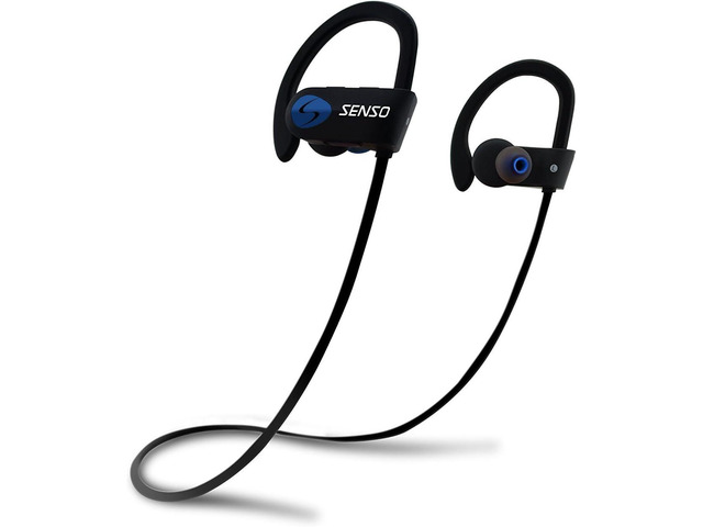 Senso Bluetooth Headphones, Best Wireless Sports Earphones w/Mic IPX7 Waterproof HD Stereo Sweatproof Earbuds for Gym Running Workout 8 Hour...