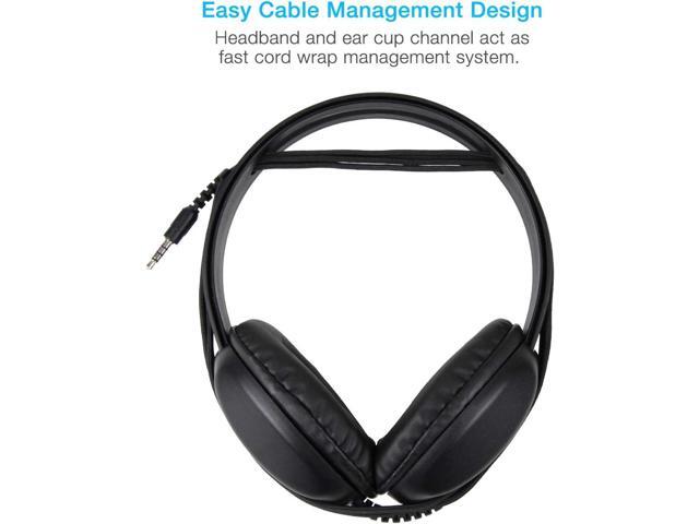 Cyber Acoustics Lightweight 3.5mm Headphones - Great for use with Cell Phones, Tablets, Laptops, PCs, Macs (ACM-4004)