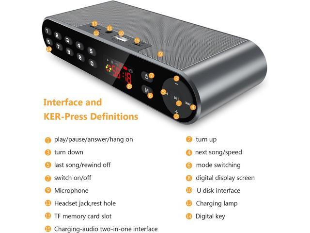 Antimi Bluetooth/FM Radio/MP3 Player Portable Wireless Speaker (Black)