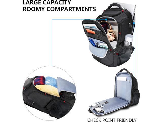 KROSER TSA Friendly Travel Laptop Backpack 17.3 inch XL Computer Backpack Water-Repellent College Daypack Business Backpack with RFID Pockets & USB...