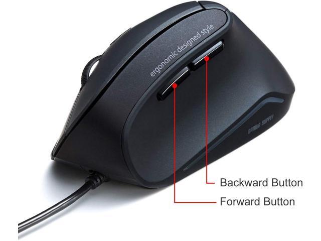 SANWA Wired Ergonomic Mouse, Optical Vertical Computer Mice, Reduce Wrist Strain, (1000/1600 Adjustable DPI, 6 Buttons) Compatible with MacBook,...