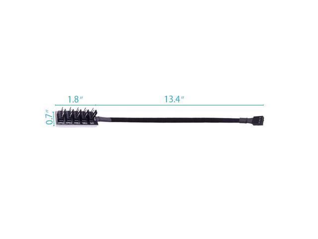 (2 Pack) 4-Pin PWM PC Case Fan Hub Power Supply Cable 1 to 5 Way Splitter PC Motherboard Fan Power Extension Cable Cord for ATX Computer Case 4-Pin...