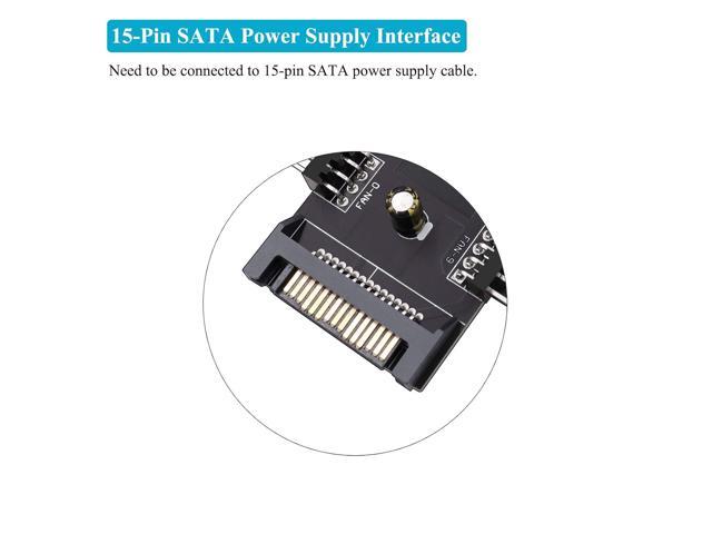 4-Pin PWM Fan Power Supply Cable 1 to 10 Way Splitter Hub 15 Pin SATA Powered PC Case Motherboard Fan Power Extension Cable Cord for ATX Computer...
