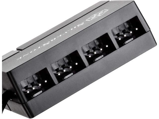 SilverStone Technology Silverstone 8-Port PWM Fan Hub/Splitter for 4-Pin & 3-Pin Fans* in Black SST-CPF04-USA (Newest Version)