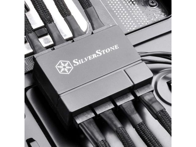 SilverStone Technology Silverstone 8-Port PWM Fan Hub/Splitter for 4-Pin & 3-Pin Fans* in Black SST-CPF04-USA (Newest Version)