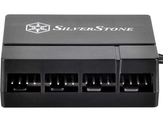SilverStone Technology Silverstone 8-Port PWM Fan Hub/Splitter for 4-Pin & 3-Pin Fans* in Black SST-CPF04-USA (Newest Version)