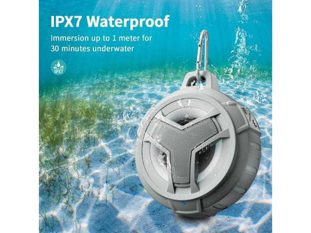 EBODA Shower Bluetooth Speaker, IPX7 Waterproof Portable Floating Speakers with Loud HD Sound, True Wireless Stereo Speaker with LED Light, 24H...