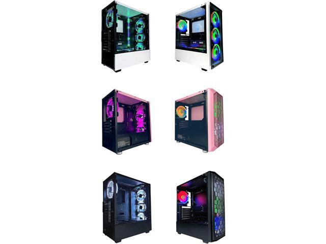 Apevia TL612L2S-RGB Twilight 120mm Silent Dual-Ring RGB Color Changing LED Fan w/Remote Control, 28x LEDs & 8X Rubber Pads w/ 2 LED Strips (6+2-pk)