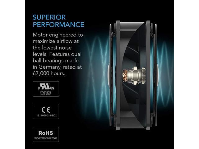 AC Infinity AXIAL 1238W, Muffin Fan, 120V AC 120mm x 38mm High Speed, for DIY Cooling Ventilation Exhaust Projects