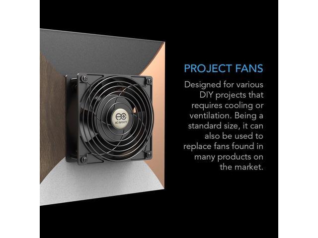 AC Infinity AXIAL 9225, Muffin Fan, 120V AC 92mm by 92mm by 25mm High Speed, UL-Certified for DIY Cooling Ventilation Projects