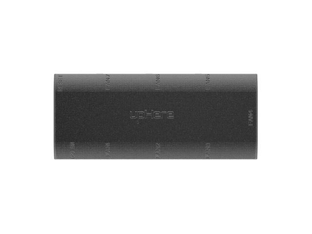 upHere 7-Port 4PIN SATA PWM 5V 3PIN ADDRESSABLE RGB Fan Hub/Splitter for 4-Pin & 3-Pin Case Fans in Black-P7PRGB