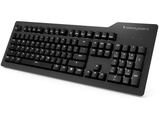 Das Keyboard Prime 13 Backlit Wired Mechanical Keyboard, Cherry MX Brown Mechanical Switches, Clean White LED Backlit Keys, USB Pass-Through,.