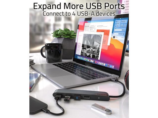 USB C to USB Hub 4 Ports, Syntech Type C to USB 3.0 Hub with a USB C to USB Adapter (USB 2.0), Thunderbolt 3 to USB Hub, iPad Pro, iMac