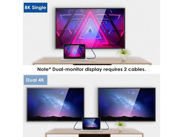 Dbilida Cable for Thunderbolt 4 Cable 3.3ft, Nylon Braided 40Gbps USB C Cable with 100W PD, 40Gbps, 8K Display Compatible with Thunderbolt 3 Cable,...