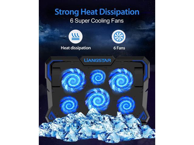 Laptop Cooling Pad, Laptop Cooler with 6 Quiet Led Fans for 15.6-17 Inch Laptop Cooling Fan Stand, Portable Ultra Slim USB Powered Gaming Laptop...