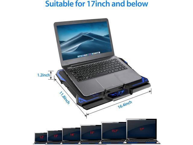 Laptop Cooling Pad, Laptop Cooler with 6 Quiet Led Fans for 15.6-17 Inch Laptop Cooling Fan Stand, Portable Ultra Slim USB Powered Gaming Laptop...