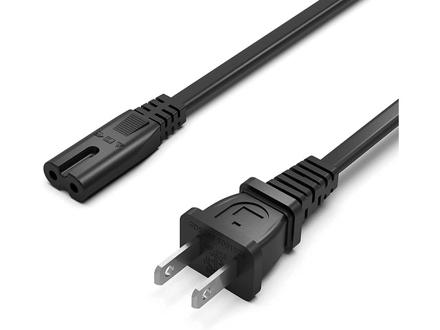 AC Charger Cable Fit for Universal 2 Prong Power Cord (See The Detail Page for More Information)