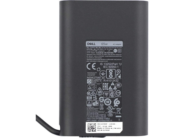 Dell Laptop Charger 65W Watt USB Type C AC Power Adapter Include Power Cord for 