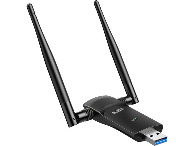 L-Link Wireless USB WiFi Adapter for PC Computer, 1200Mbps Dual 5Dbi Antennas 5G/2.4G USB Wireless Network Adapter for Desktop Laptop, WiFi Dongle...